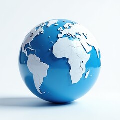 Fototapeta premium Stunning White and Blue Globe, High Definition