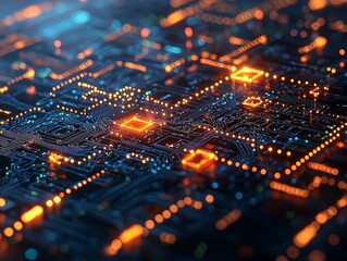 Vibrant Data Flow Concept Representing Seamless Business