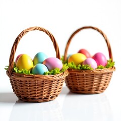 Identical Easter Baskets Filled with Eggs - Printable Worksheet