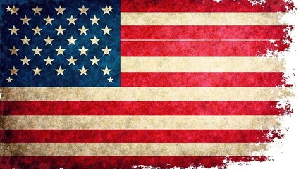 Grunge American Flag Retro Background