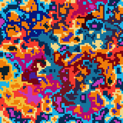 ABSTRACT PIXEL PATTERN BACKGROUND PASTEL COLORFUL MOSAIC GRID DESIGN WITH GEOMETRIC SHAPES VECTOR TEMPLATE GOOD FOR MODERN WEBSITE, WALLPAPER, COVER DESIGN 