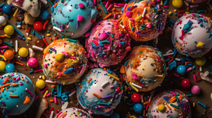 colorful sprins and sprins on a table