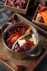 Mini hot pot soup base spicy beef oil pot