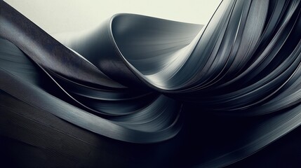 Sinuous lines curving dynamically yet minimally