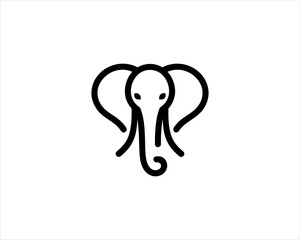 Elephant logo design icon vector illustration.