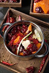 Mini hot pot soup base spicy beef oil pot