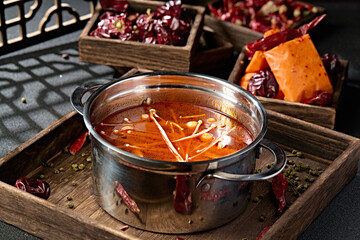 Mini hot pot soup base tomato mushroom soup base