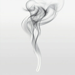 Vector Surreal Smoke Illustration with Abstract Human Figures on White Background