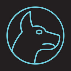 Military Dog Icon Design