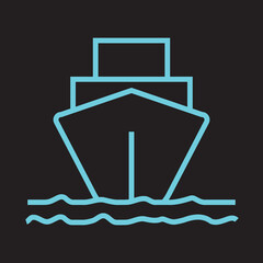 Naval Ship Icon Design © syed