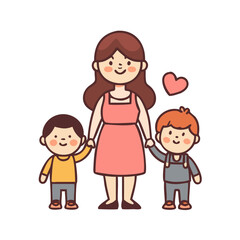 a mother with her child with love