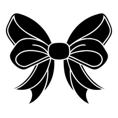 Black bow silhouette vector, bow silhouette  vector, bow vector