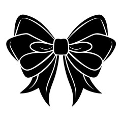 Black bow silhouette vector, bow silhouette  vector, bow vector