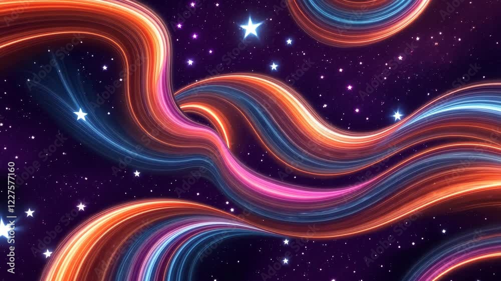 Aufkleber a colorful design with a red center and blue and orange surrounding it. the design is made up of man