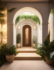 entrance to the house