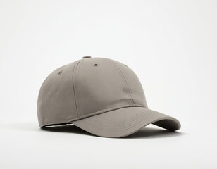 Fototapeta premium Stylish gray baseball cap isolated on a clean background.