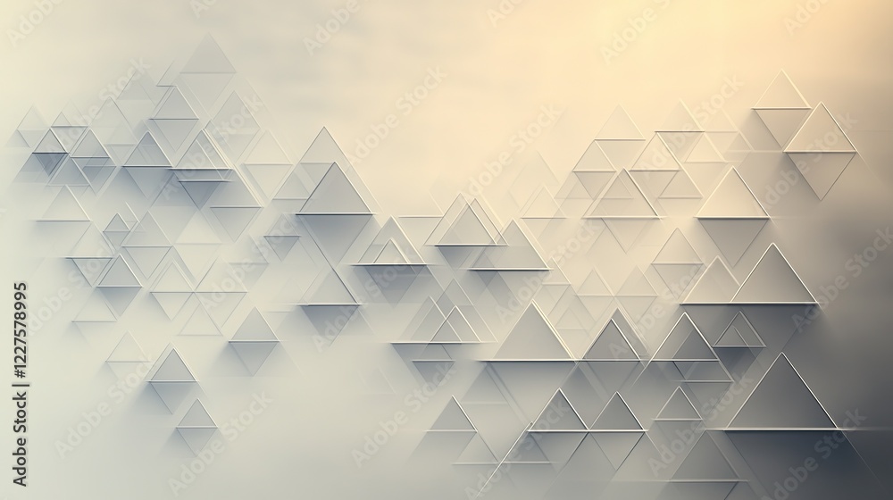 Poster thin triangular patterns in ascending and descending rows
