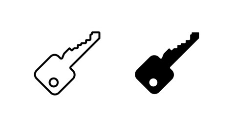 Key icon set, key sign vector