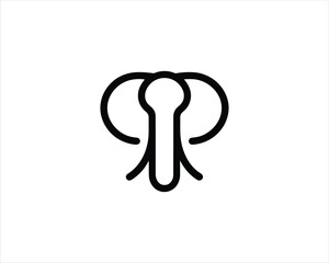 Elephant logo design icon vector illustration.