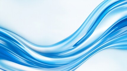 Blue Liquid Abstract Waves - Abstract image of flowing blue liquid creating elegant waves. Perfect for background, website header, or design element.