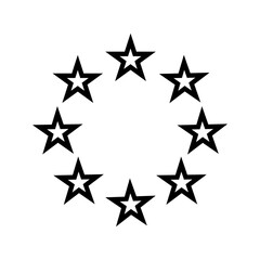 Stars In Circle icon Vector Illustration