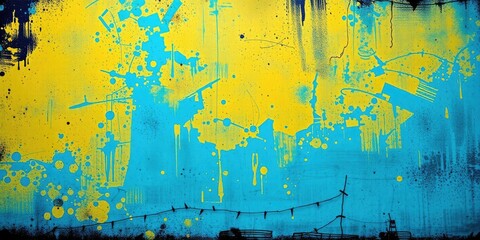 Gritty black and blue texture background with a raw and edgy feel, edgy, vibrant, wall