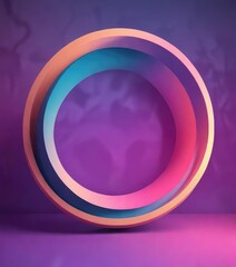 Fototapeta premium Gradient geometric shape background with a dynamic circle animation, dynamic animation, abstract art