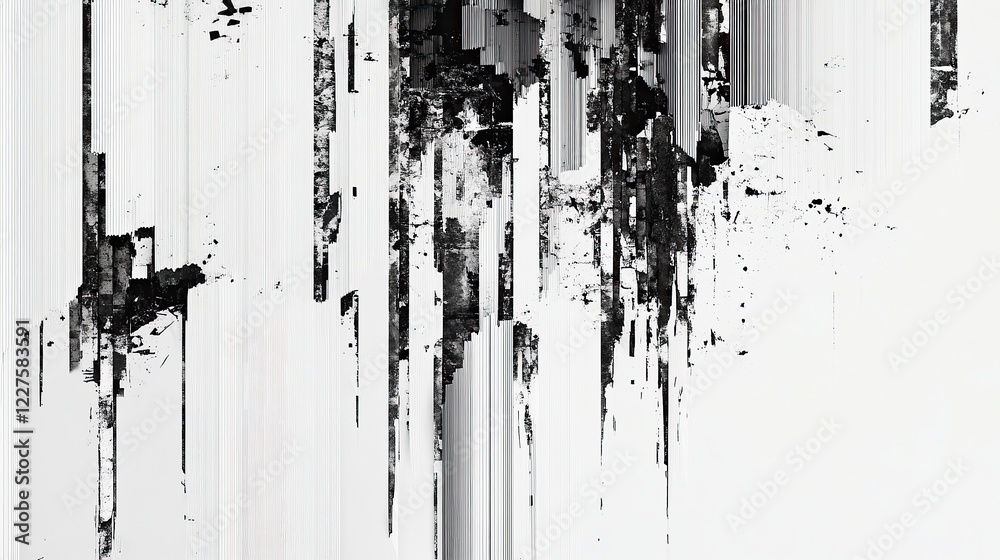 Poster vertical line patterns broken at random intervals