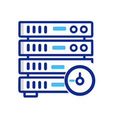 "SVG server uptime icon, ideal for monitoring systems, IT management, and network performance apps."