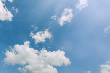 Soothing Cloudscape Under a Clear Blue Horizon