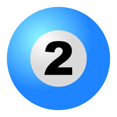 Blue Billiard Ball No. 2