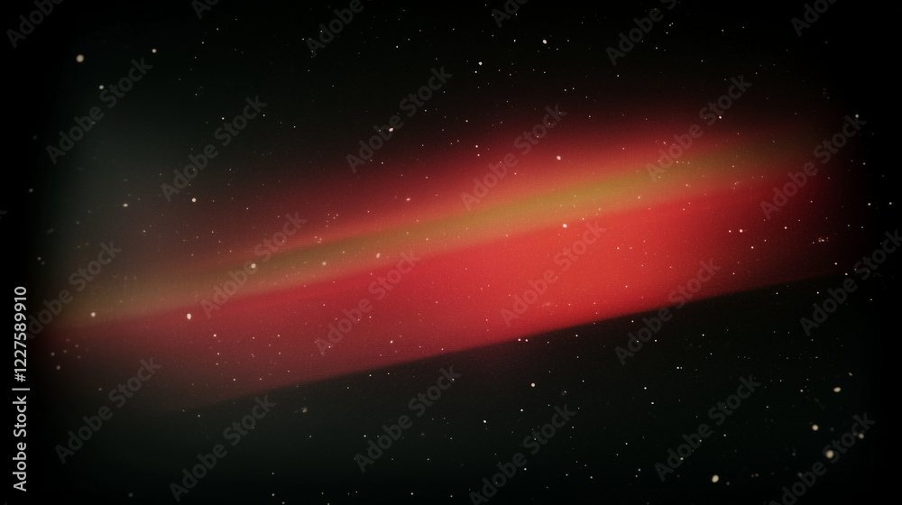 Poster Dark abstract background with subtle red gradient and scattered white specks resembling stars or dust particles. Ethereal glowing effect with a cosmic and dreamy atmosphere, featuring a slightly grain