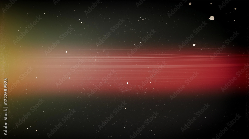 Aufkleber Dark abstract background with subtle red gradient and scattered white specks resembling stars or dust particles. Ethereal glowing effect with a cosmic and dreamy atmosphere, featuring a slightly grain