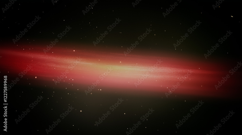 Aufkleber Dark abstract background with subtle red gradient and scattered white specks resembling stars or dust particles. Ethereal glowing effect with a cosmic and dreamy atmosphere, featuring a slightly grain