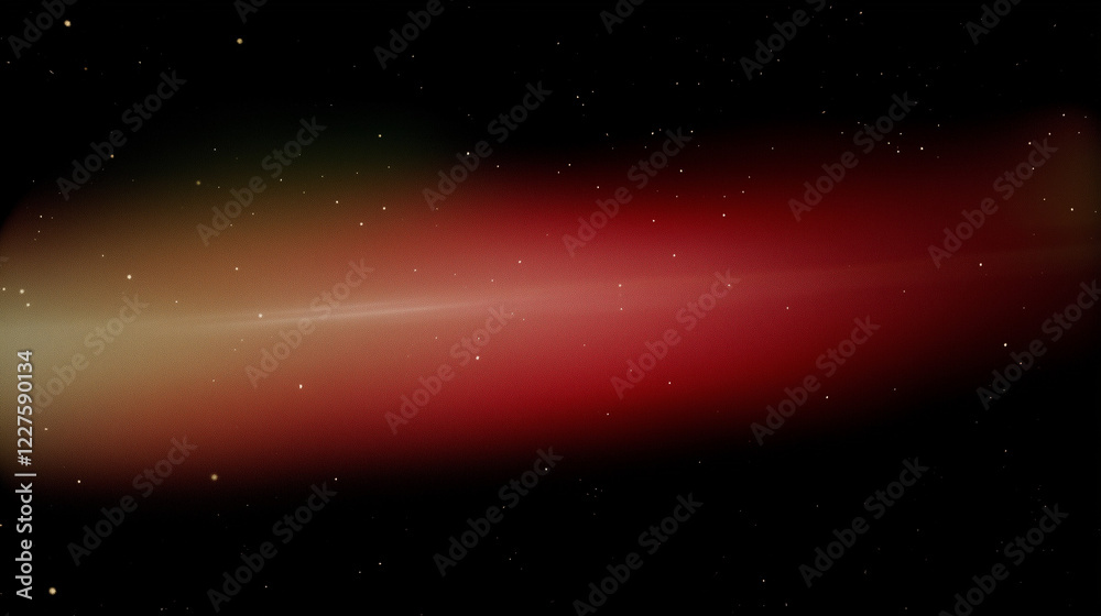 Aufkleber Dark abstract background with subtle red gradient and scattered white specks resembling stars or dust particles. Ethereal glowing effect with a cosmic and dreamy atmosphere, featuring a slightly grain