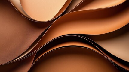 Obraz premium Smooth Mocha Paper Texture with Warm Minimal Tones and Curves
