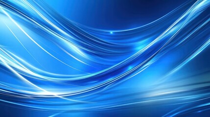 Naklejka premium Abstract blue light wave background