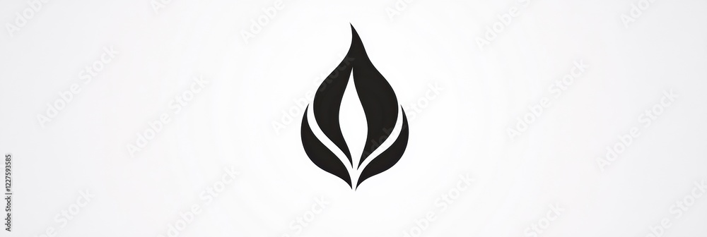 Fototapete flame icon illustrating passion and energy in a minimalist design suitable for various applications.