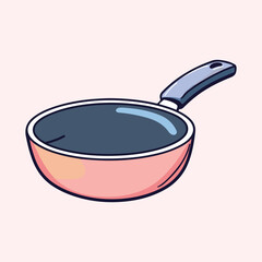Cute frying Pan Vectors Illustration
