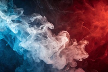 Fototapeta premium Red and Blue Smoke Abstract Background