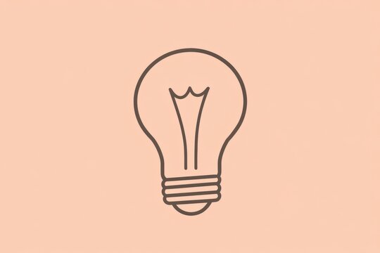 Light bulb illustration on a pastel background representing innovation and creativity in design and technology. Generative AI