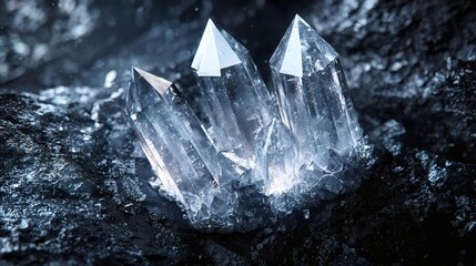 Obraz premium Crystalline Wonders: Unveiling the Majesty of Quartz Crystals