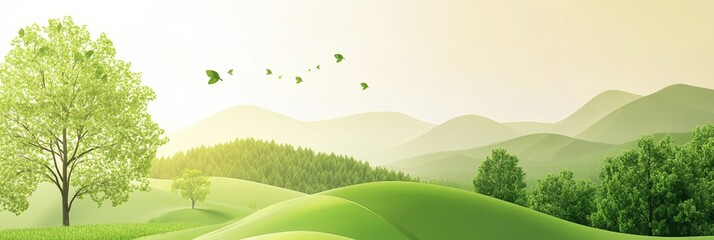 Obraz premium Create engaging graphic layouts for promotional flyers showcasing nature themes