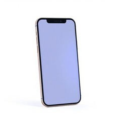 mobile phone isolated mockup with white screen isolated on white background