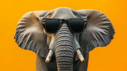 elephant with sun glasses 