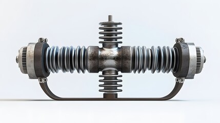 91. A large mechanical electrical insulator with a clean design, set on a white background