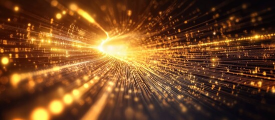 Futuristic circuit board background with glowing lines and empty space for text or overlay in a high-tech design theme