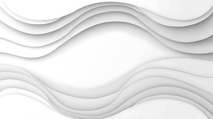 Obraz premium Abstract White Wave Layers Design Background