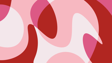 Abstract modern background with hand drawn shapes. Trendy art template with geometric elements. Vector design in pink and red colors for social media, advertising