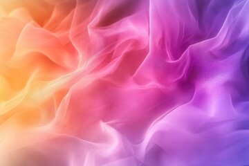 Obraz premium Colorful fabric texture blending shades of orange and purple in soft waves